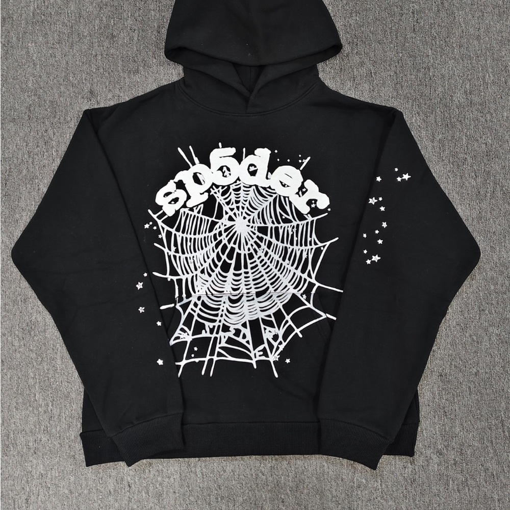 Black Spider Graphic Hoodie Sweater